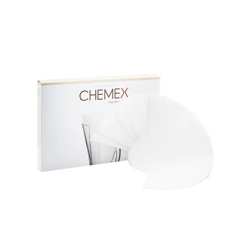Chemex Unfolded Half Moon Paper Filters Fp-2 100 Pcs