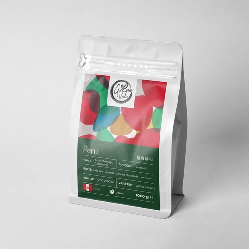 Peru, zachte koffie, Washed.